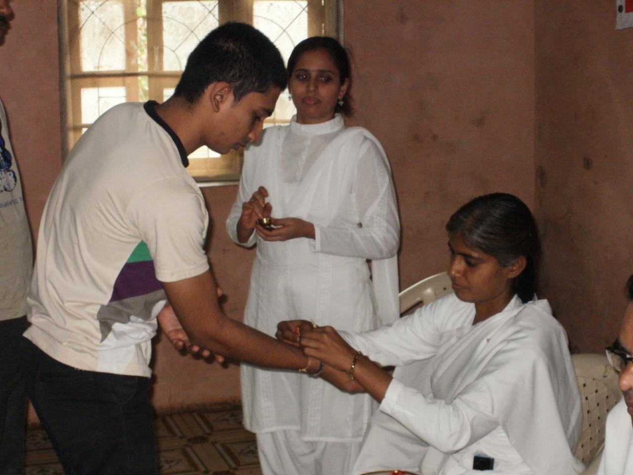 Raksha Bandhan celebration and community moment at Sunrise Foundation Rehabilitation Centre