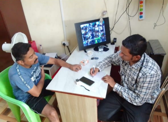 Doctors attending to a patient at Sunrise Foundation Rehabilitation Centre
